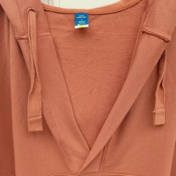 Oversized Live-in French Terry Tunic Burnt Orange Hoodie Old Navy Size Small - Picture 3 of 7